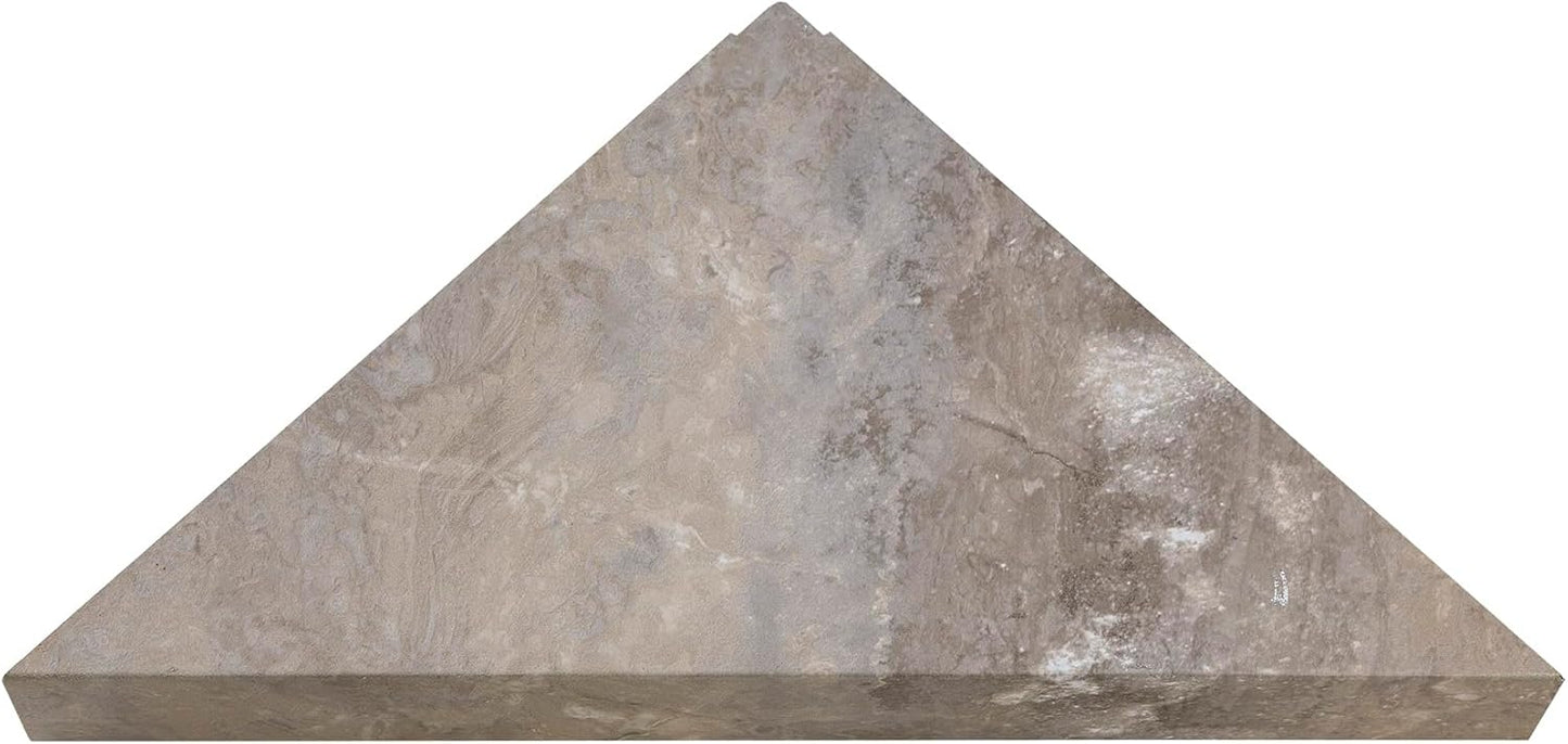 Palisade Vinyl Waterproof Corner Shower Shelf in Venetian Marble