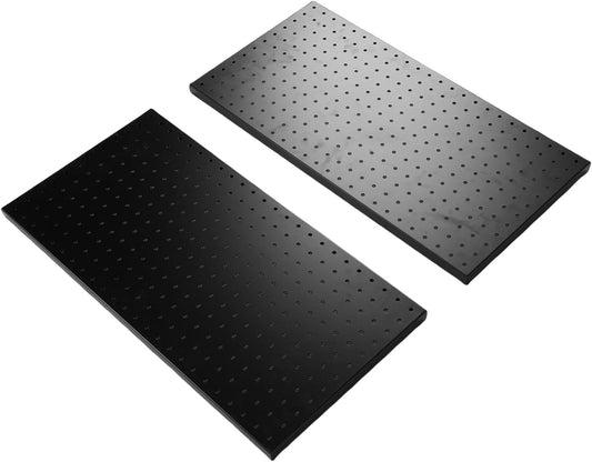 Aramox 2PCS Pegboard Wall Organizer, Alloy Steel Tool Storage System, Customizable 24x12 Inch Panels with 288 Holes for Home Garage Office Organization