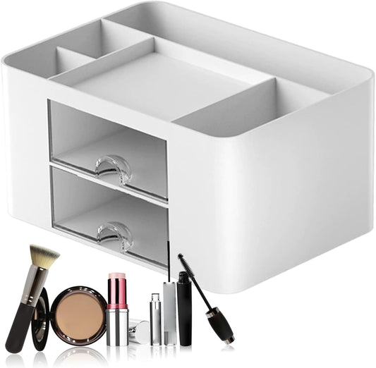 Makeup Organizer, Makeup Organizer with Drawers, Cosmetic Storage Box, Clear Desktop for Brushes, Skincare, Office Supplies, Cosmetic