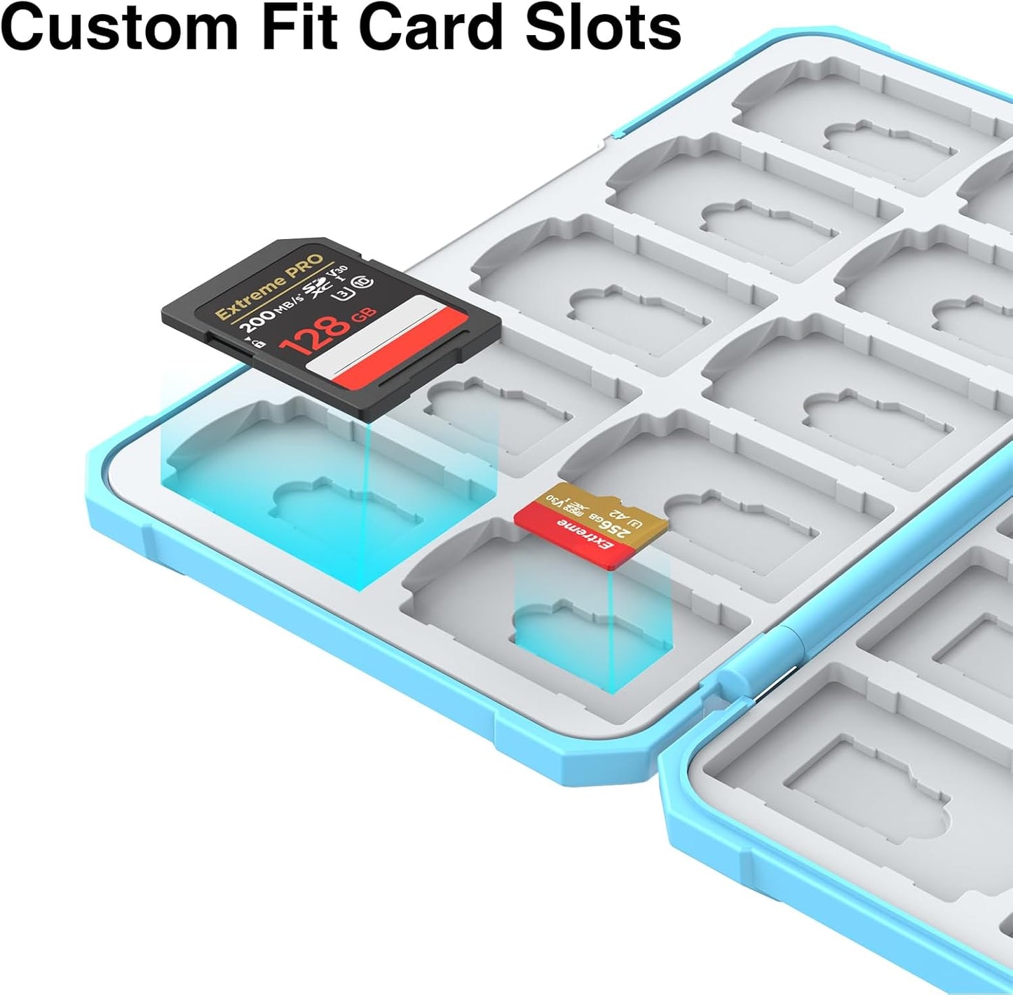 SD Card Holder Memory Card Case for SD/TF Cards, Memory Storage Organizer for 20 SDXC SDHC and 20 TF Cards