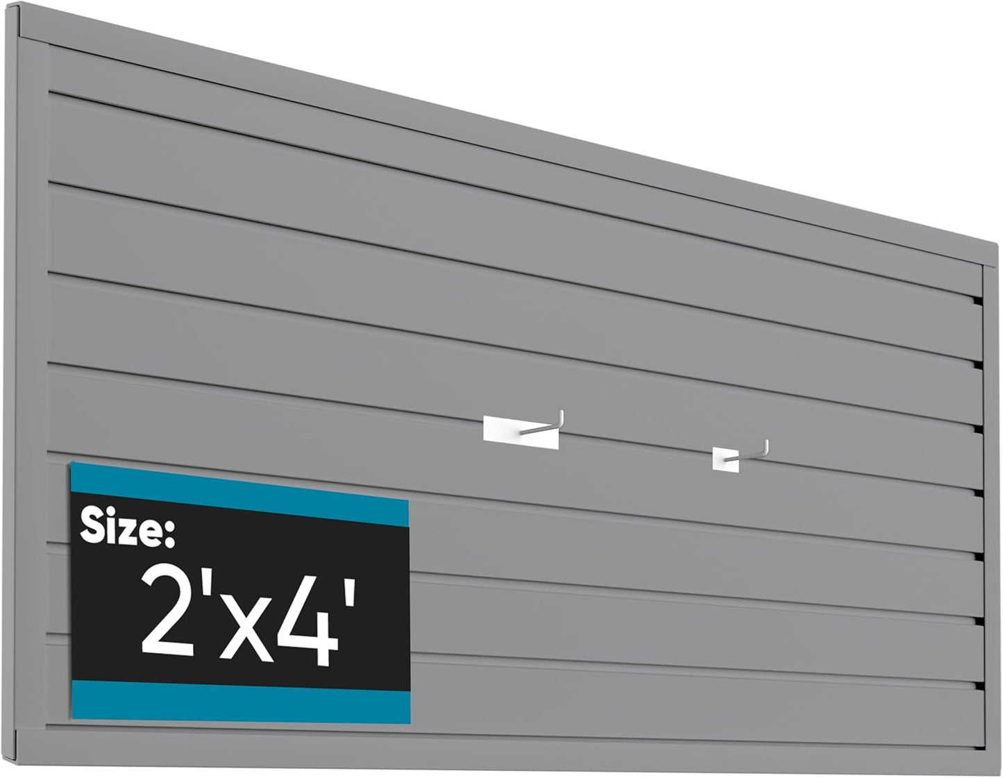 Braki PVC Slat Wall Paneling 2x4 ft, Garage Organizer Storage System, Grey Slatwall Panels for Garage Organization Product, Heavy Duty Wall Mounted Tool Storage for Home