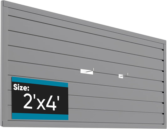 Braki PVC Slat Wall Paneling 2x4 ft, Garage Organizer Storage System, Grey Slatwall Panels for Garage Organization Product, Heavy Duty Wall Mounted Tool Storage for Home