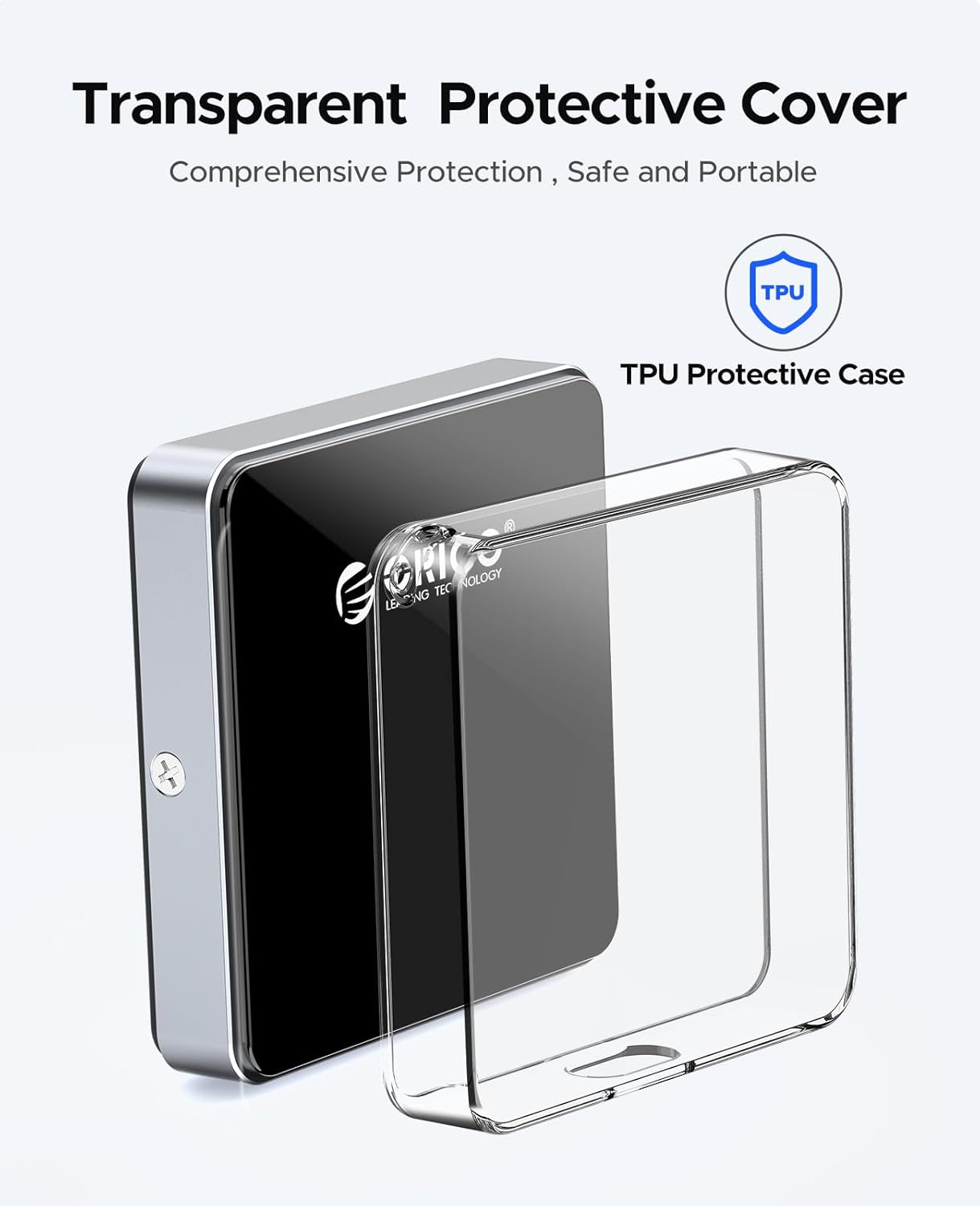 ORICO Magnetic M.2 NVMe 2230 SSD Enclosure Compatible with Magsafe for iPhone 15/16 Pro Max ProRes, 10Gbps USB C 3.2 Gen2 Type-C to NVMe Reader with Protective Case、Lanyard - AP30