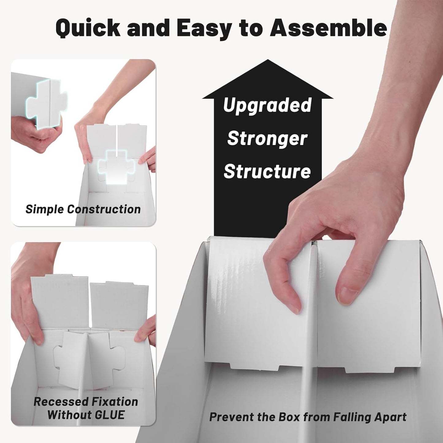 NUMINA 4 Pack 1800 Card High Capacity Storage Box for Trading Card Collection, Sports Card Organizer Set, Heavy Duty 2 Row Cardboard Box with Dividers for TCG/Magic/MTG