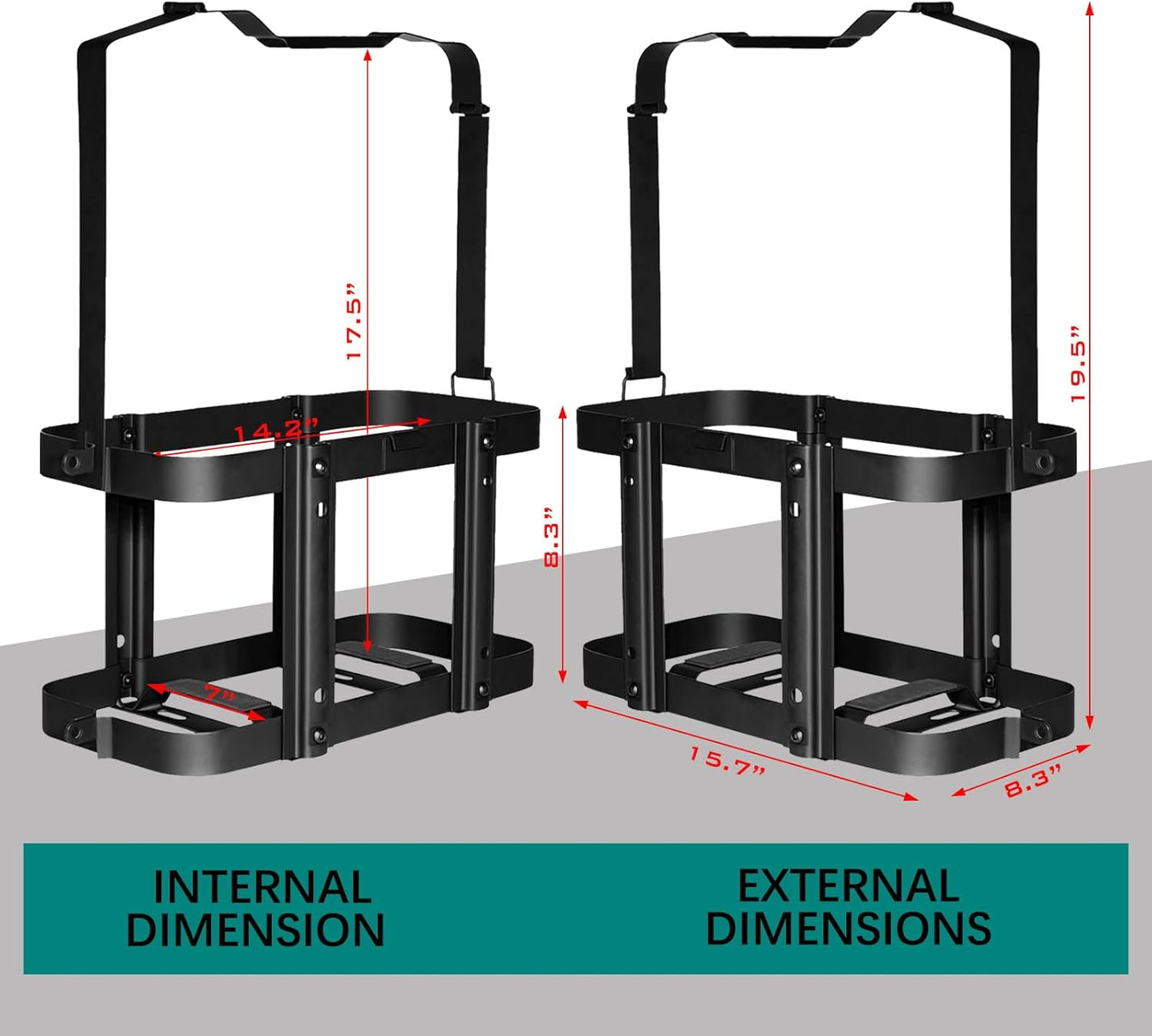 Lockable Jerry Gas Can Holder & Mount Bracket Set (5 Gallon/20L) - Reinforced Steel Construction, Universal Fit for Scepter & NATO Cans, Adventure-Ready Secure Fuel Tank Rack