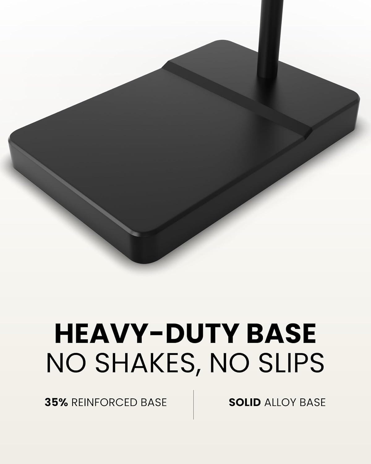 2-in-1 Tablet Floor Stand with tablet stand for desk – Stable 8lb Base with Stretchable Arm for Bed, Couch, or Desk Compatible with iPads, Galaxy Tabs, Surface Pro, Phones & E-Readers (4.7"–12.9")