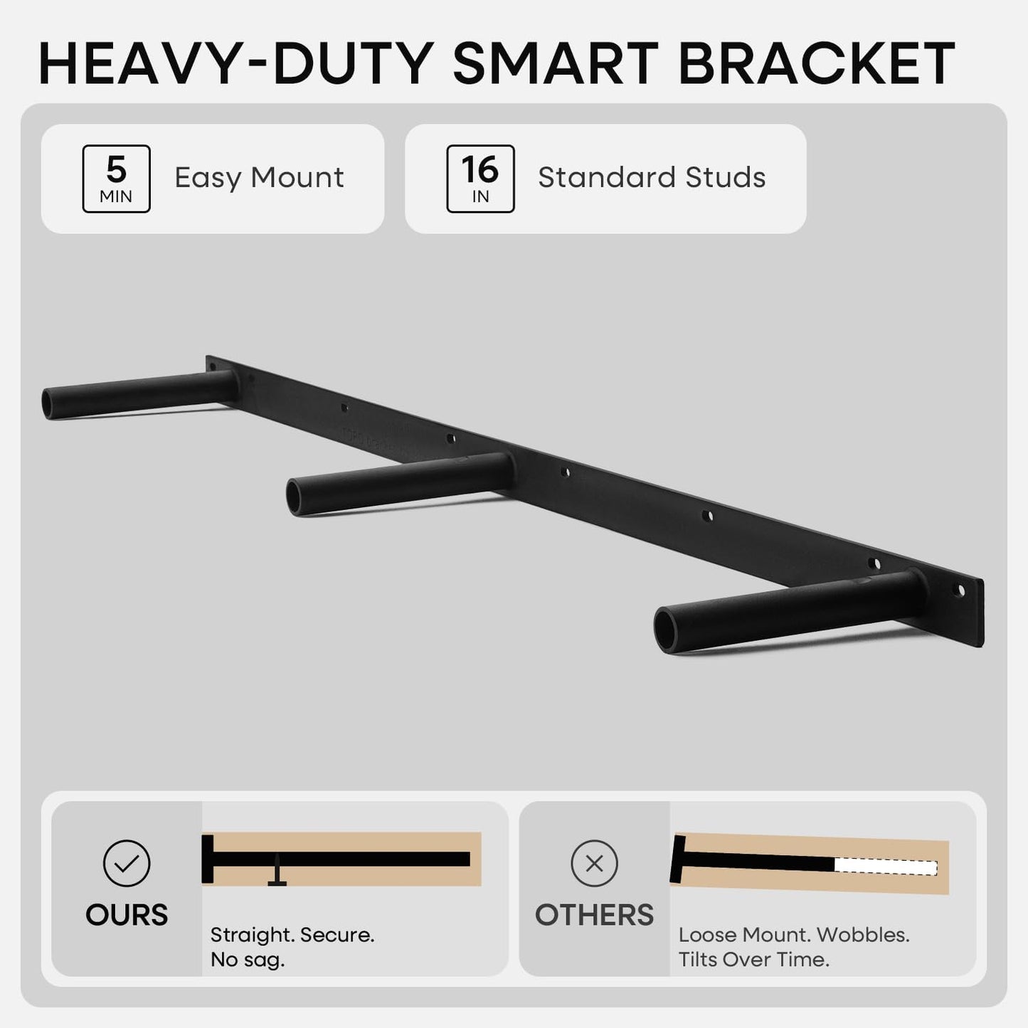 Homeforia Wood 48 inch Floating Shelf, High End Solid Natural Wood 48inch Floating Shelves for Wall Mounted, Unfinished Wooden Large Floating Shelves, Heavy Duty Bracket, 48 X 6.5 X 1.75 in, Set of 2