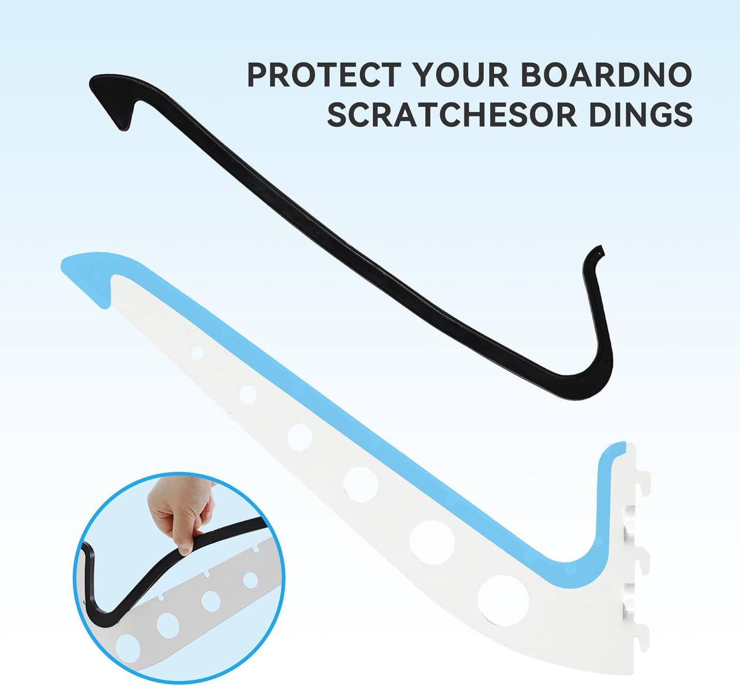 2 Board Surf Rack Wall Mount for Surfboard, Wakeboard, Snowboard Storage Adjustable Wall Hangers Boards Display