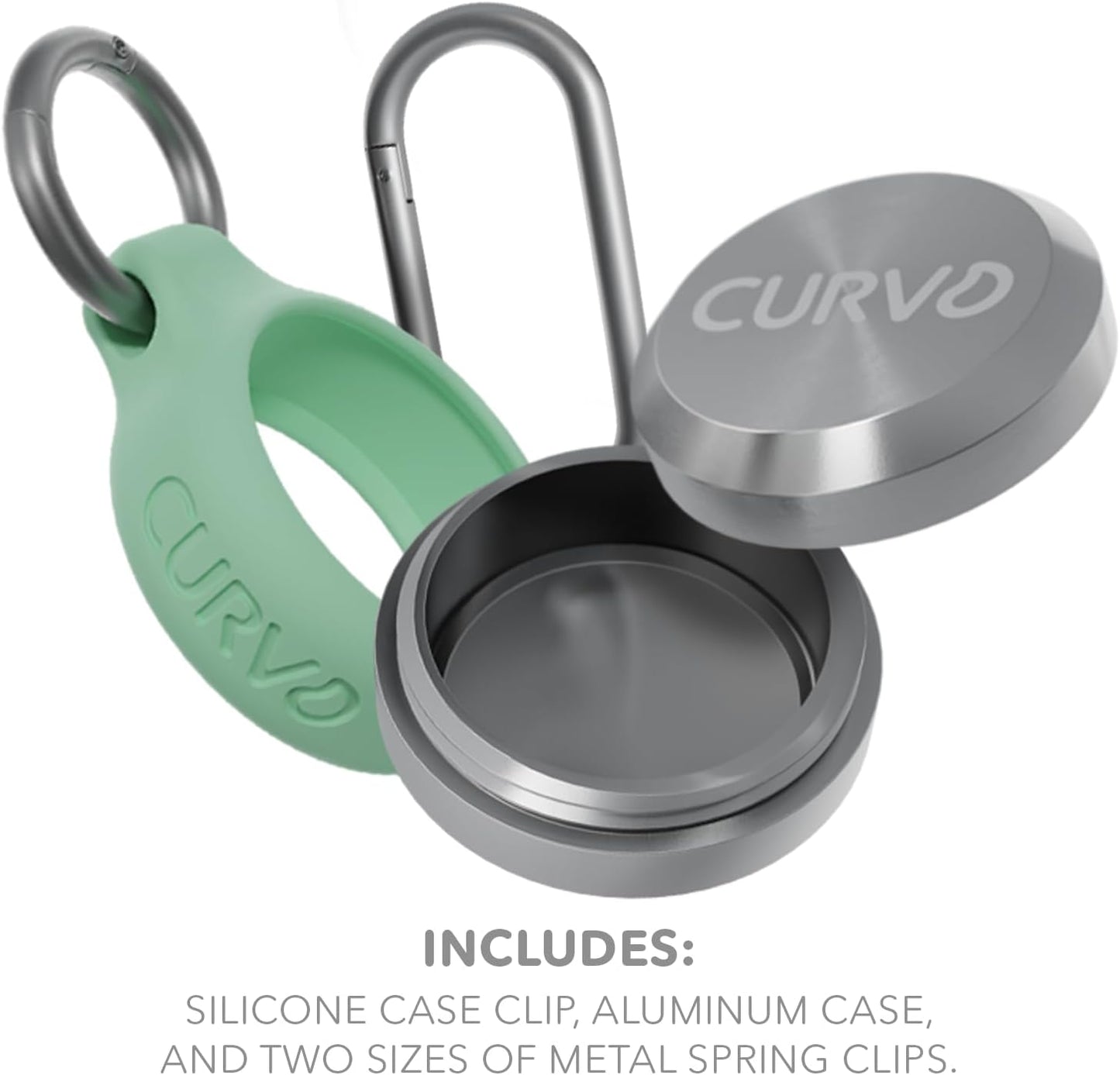 CURVD Premium Carrying Case – Durable Travel Keychain Container, Medicine Pill Organizer & Travel Pill Box, Small Waterproof Holder for Pills, Earplugs, Jewelry, Compatible with Loop, Vibes & Eargasm