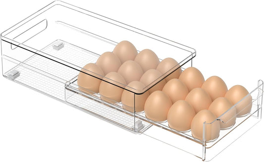 Acrylic Egg Box Transparent 18 and 36 Pack Storage for Refrigerator Kitchen Storage Size: 13.3 * 4.7 * 3.9 inches (2 pack)