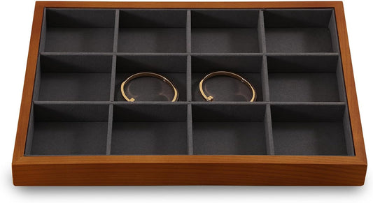 Wood Jewelry Organizer, Grey Jewelry Organizer, Premium Jewelry Tray For Watch, Bangle