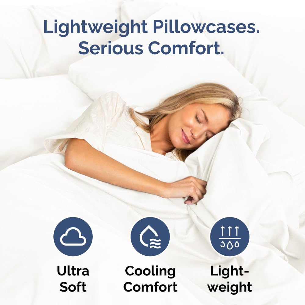 Queen Pillow Cases - 4 Pack - Super Soft Pillowcase Covers - Envelope Enclosure - Hotel Quality Pillow Protectors - Wrinkle Free, Fade & Stain Resistant - Machine Washable - 20" x 30" (Antique White)
