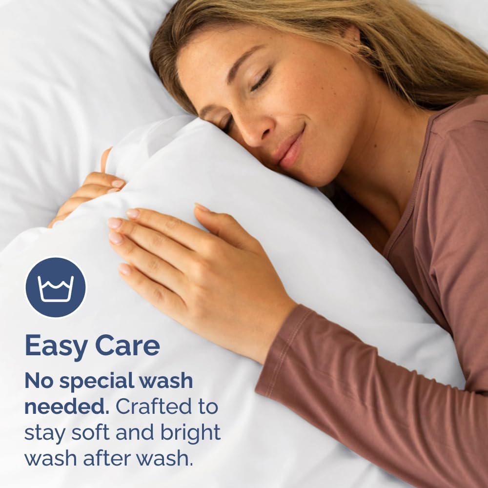 Queen Pillow Cases - 4 Pack - Super Soft Pillowcase Covers - Envelope Enclosure - Hotel Quality Pillow Protectors - Wrinkle Free, Fade, Shrink & Stain Resistant - Machine Washable - 20" x 30" (White)