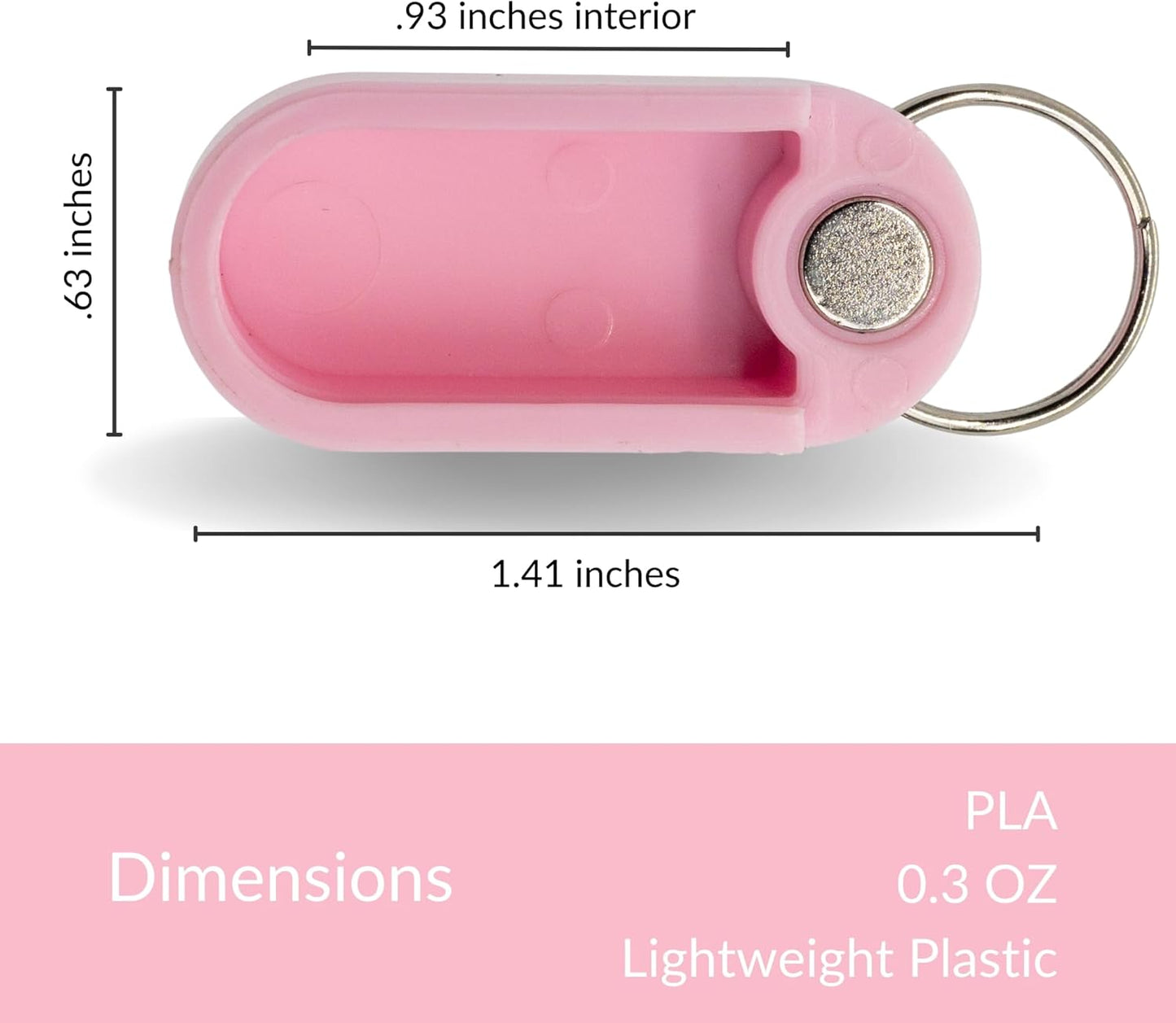 Keychain Pill Holder: Micro-Sized & Lightweight | Enhanced Strength with Stronger Magnets | Portable Daily Medication Storage (Summer 3 Pack)