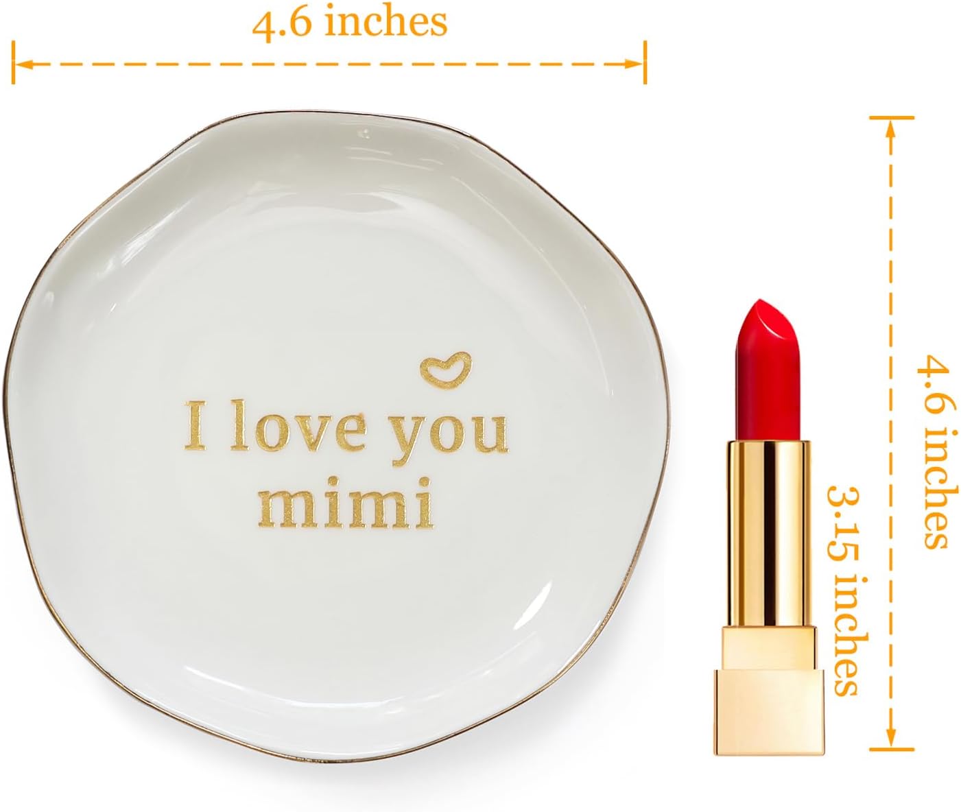 HOME SMILE Mimi Gifts for Grandma Mother's Day-I love You Mimi Ring Dish-Mimi Gifts for Grandma Nana Birthday Christmas Valentine's,Gifts for Mimi from Grandkids Grandchildren