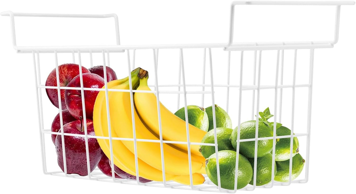 Orgneas 15.5 Inch Freezer Organizer Bins for Chest Freezer Refrigerator Basket Storage Rack Bins Deep Freezer Metal Wire Baskets 2pcs
