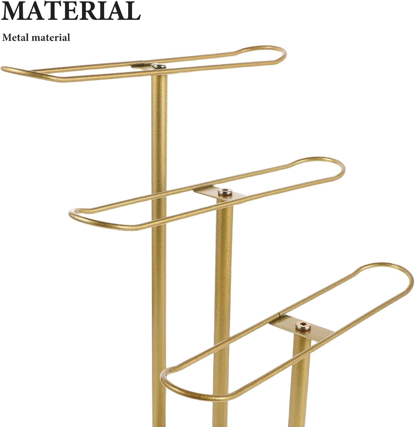 Headband Holder Organizer Stand Metal 3-Tier Hairband Display Rack Hair Hoop Hair Accessories Holder Bracelet Jewelry Stand