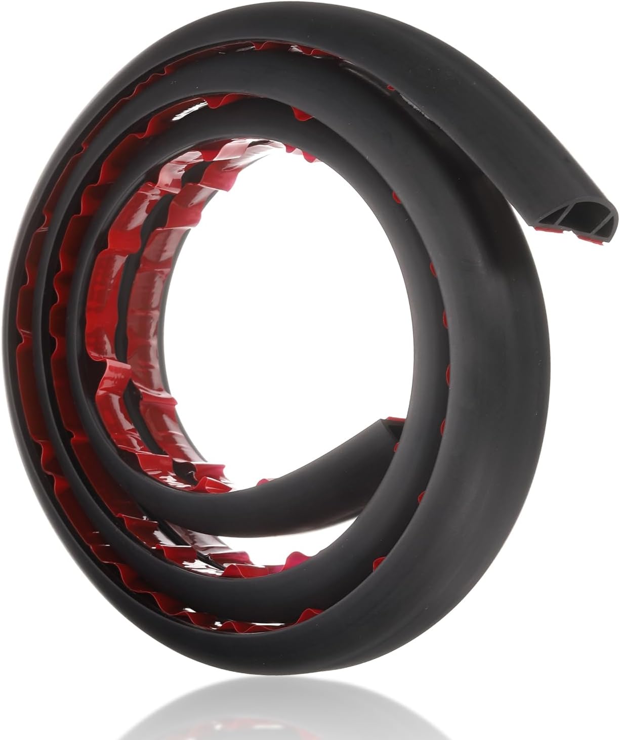 HARFINGTON 4ft Cord Cover Floor W0.6 x H0.33 Inner Channel PVC Hide Extension Cable Floor Wire Hider Wire Covers Protector for Prevent Cable Trips Cables Management, Black