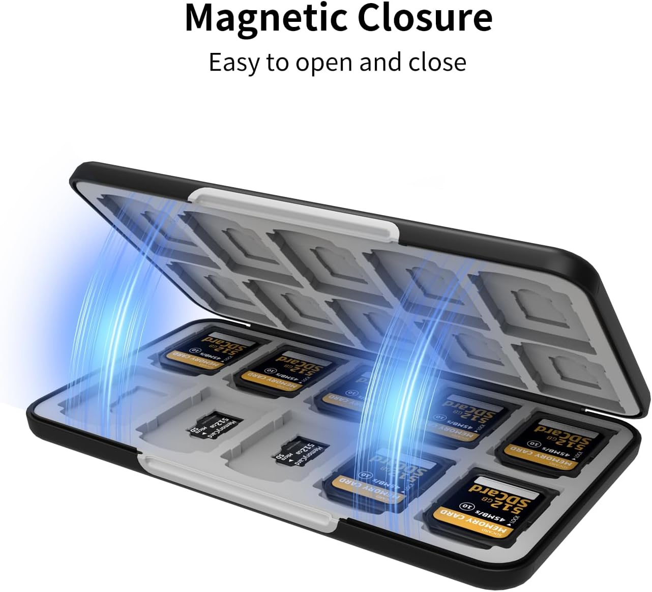 Memory Card Case with 40 Slots for 20 Micro SD SDXC SDHC TF Cards and 20 SD SDXC SDHC Cards,Anyskill SD Card Holde Features a Portable and Compact Design