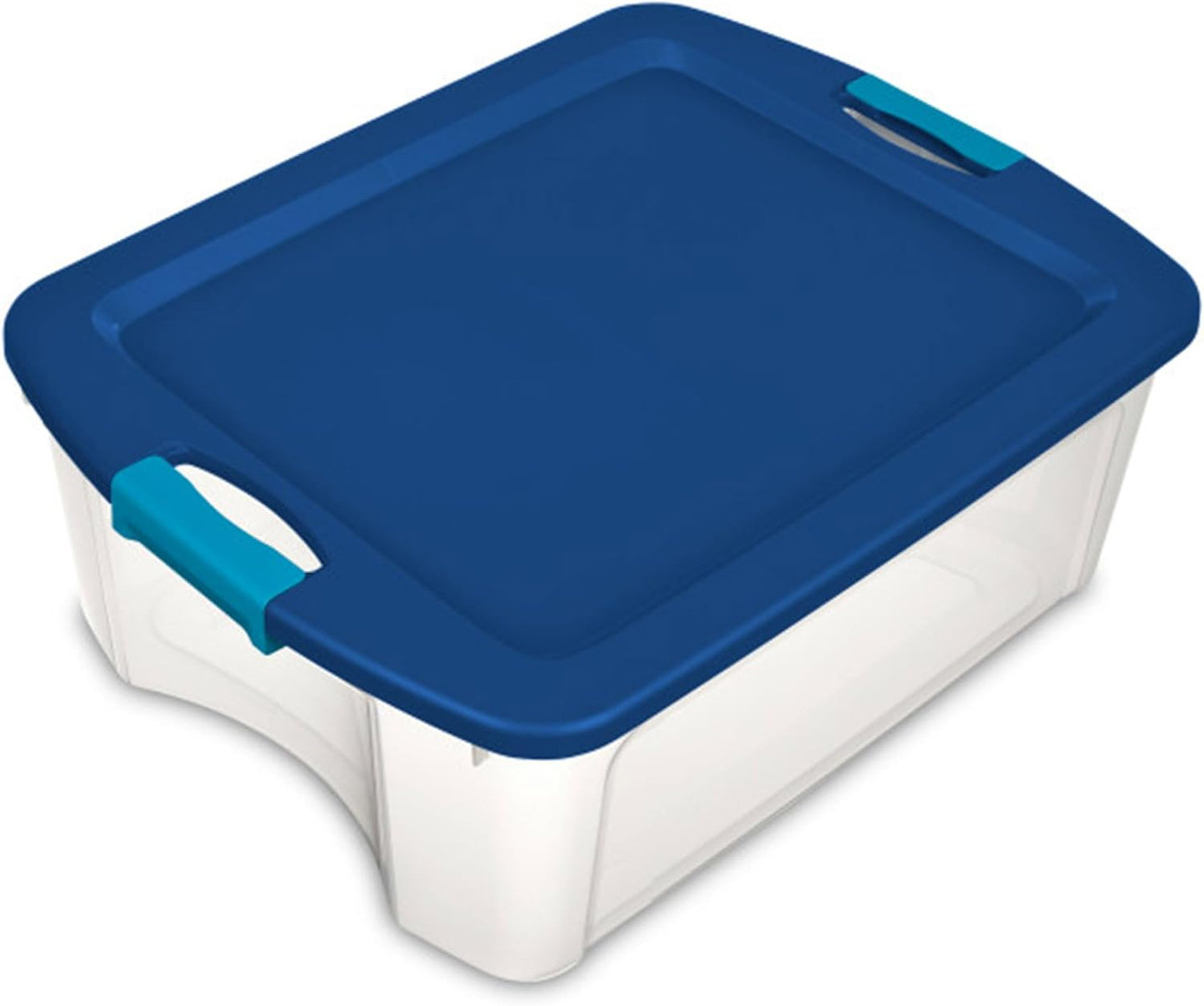 Sterilite 24-Pack Latch and Carry, Clear Plastic Storage Bins with Latching Lids and Full-Grip Handles, 12 Gallon