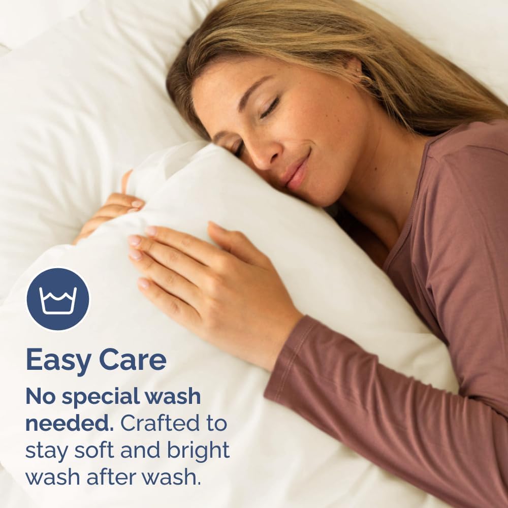 Standard Pillow Cases - 4 Pack - Super Soft Pillowcase Covers - Envelope Enclosure - Hotel Quality Pillow Protectors - Wrinkle Free, Shrink & Stain Resistant - Machine Washable - 20" x 26" (Off White)