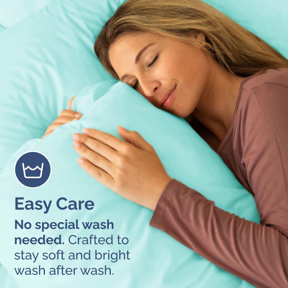 Standard Pillow Cases - 4 Pack - Super Soft Pillowcase Covers - Envelope Enclosure - Hotel Quality Pillow Protectors - Wrinkle Free, Shrink & Stain Resistant - Machine Washable - 20" x 26" (Spa Blue)