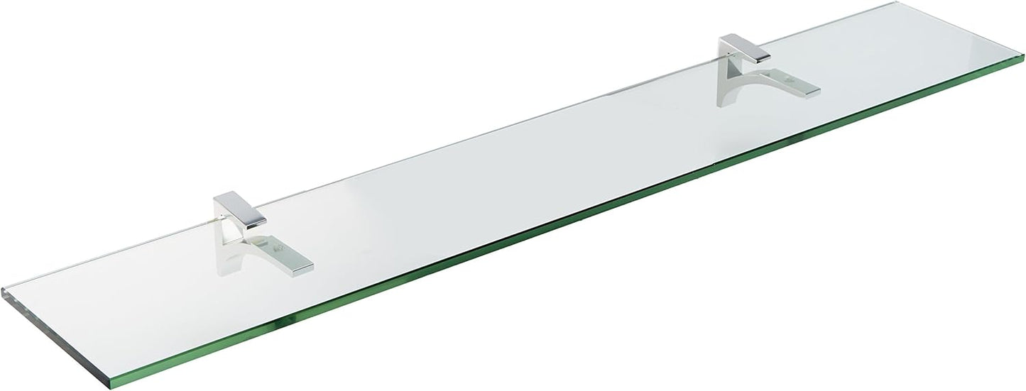 Spancraft Glass C-12x24-Chrome Cardinal Glass Shelf, Chrome, 12" x 24"