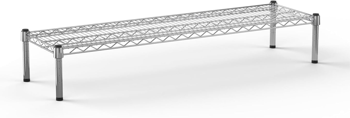 14" Deep x 48" Wide x 8" Height 1-Tier Wire Shelving Kit | NSF Commercial Storage Rack Unit
