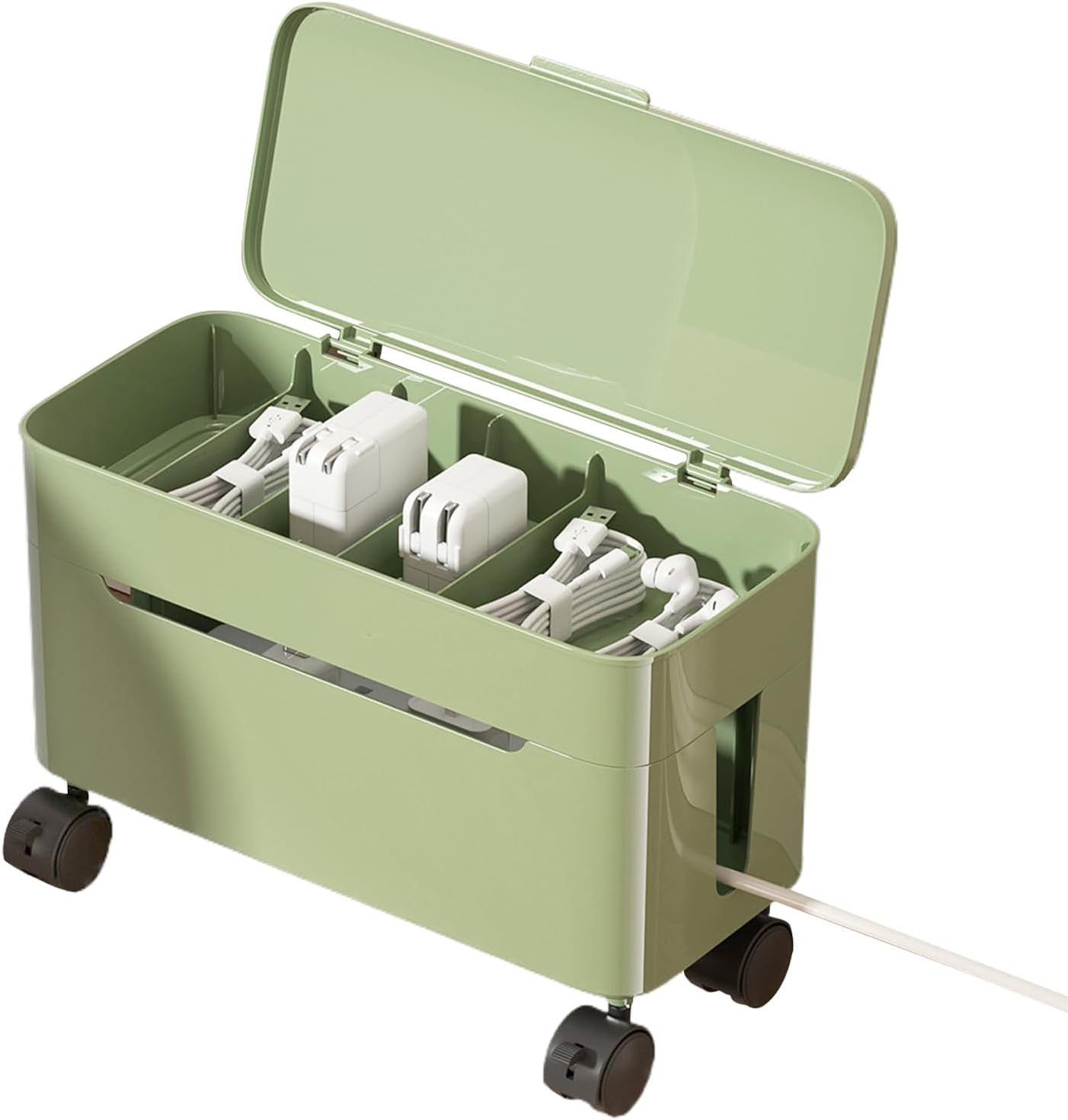 Socket Storage Rack, Compact & Space-Saving, 32.5x15.5x17.5cm, Wire Storage Container, Cable Management Box, Stylish & Functional, for Home, Office, Dorm, Gaming, TV Stand, Desk, Computer