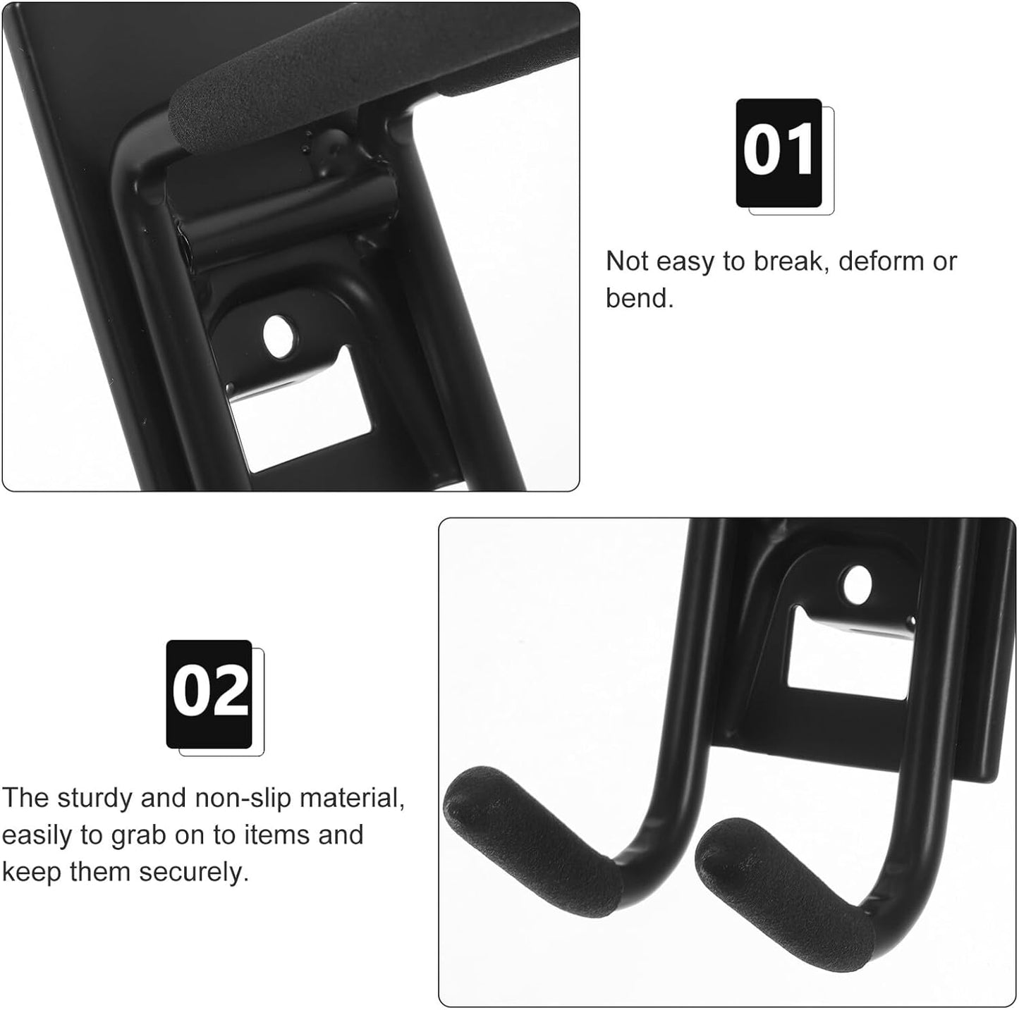 Heavy Duty Garage Storage Hook for Tools and Ladders Sturdy Wall Mount Utility Hanger for Bikes Garden Hoses Brooms and Shovels Multipurpose Organizer