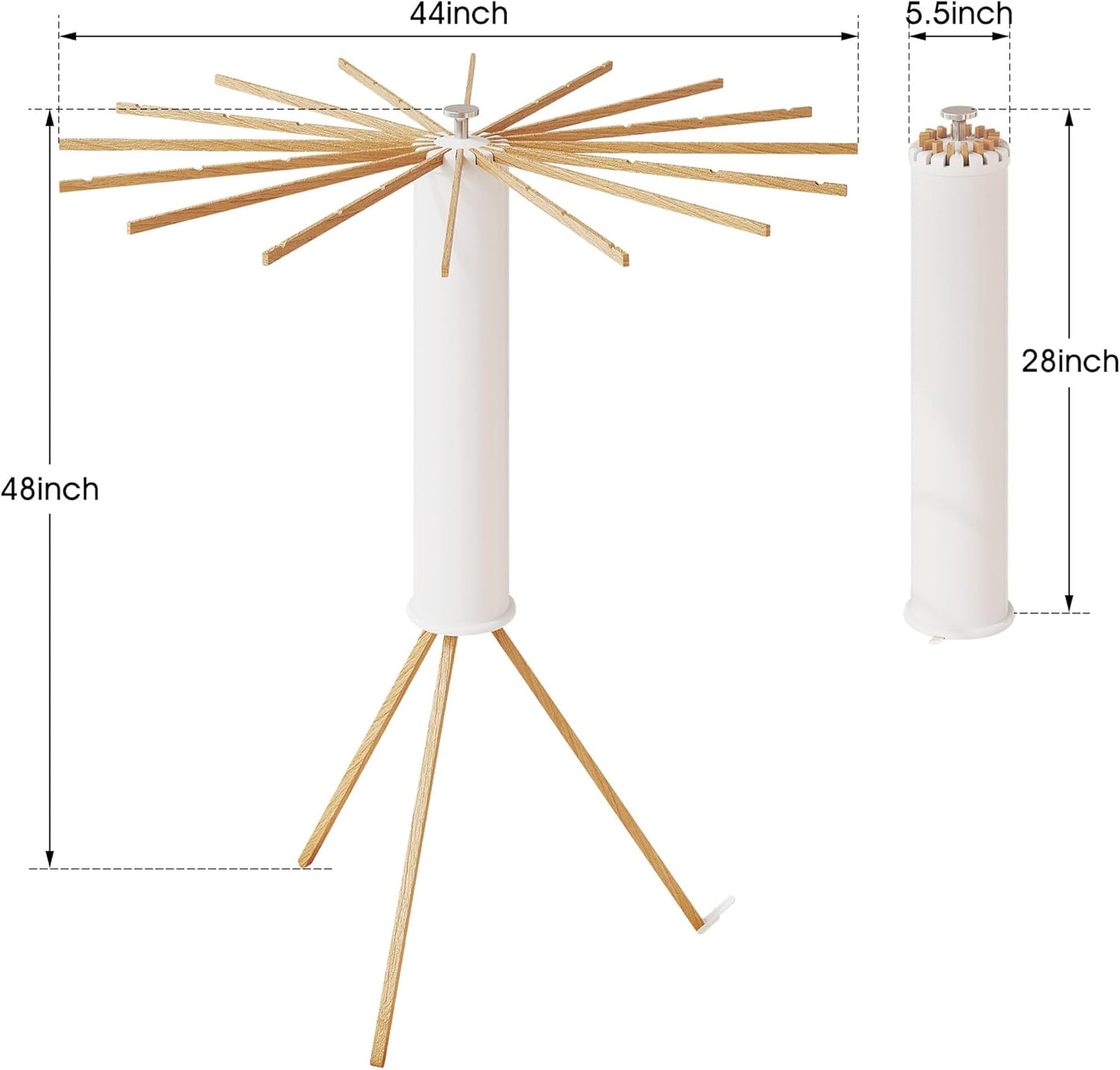 Clothes Drying Rack Foldable,Laundry Drying Rack,Drying Rack Clothing(16 Wood Poles),Clothes Hanger Rack,Laundry Rack Folding,Collapsible,Retractable