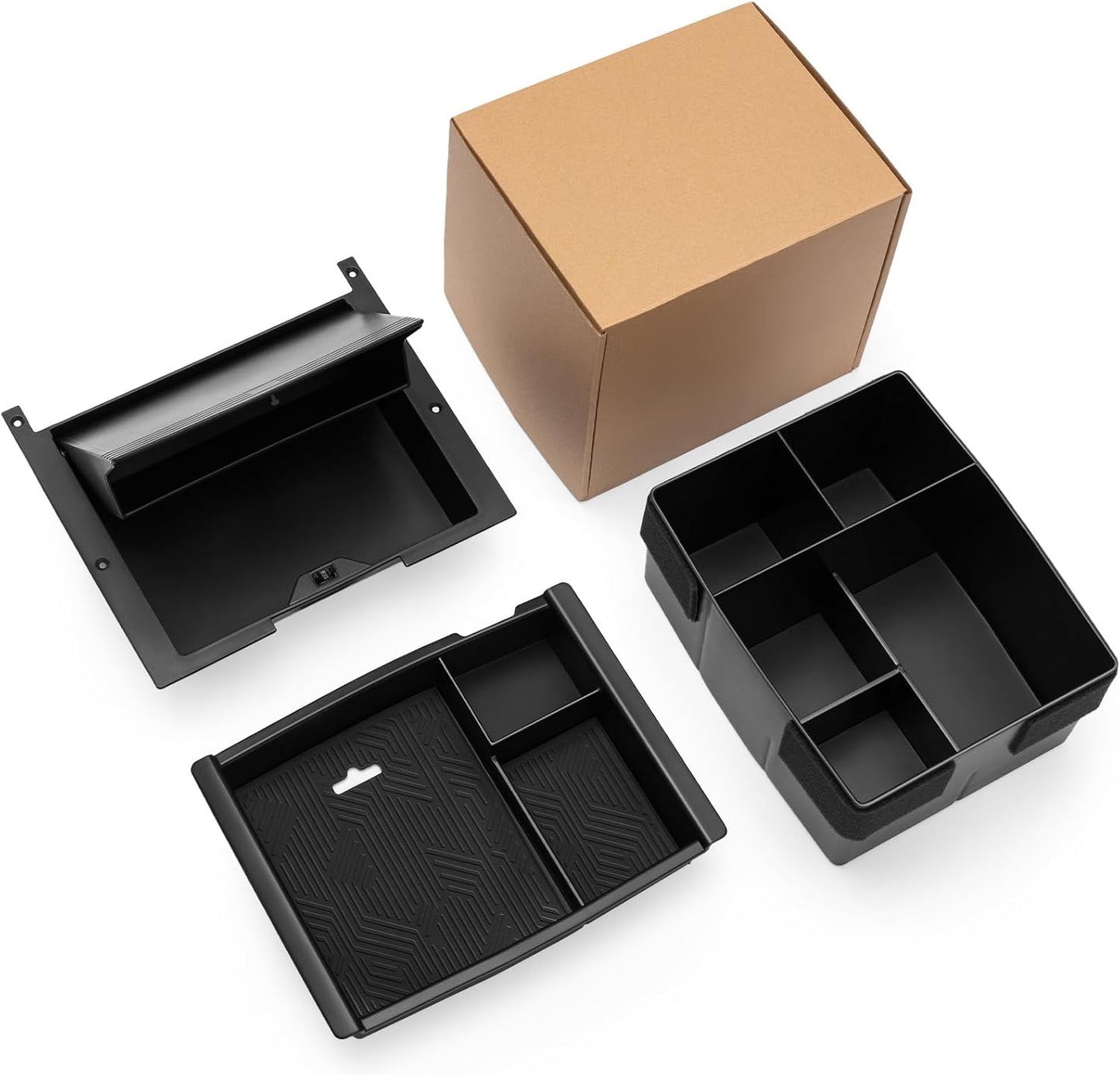 Center Console Divider Organizer for 2024 2025 Toyota Tacoma 4th Gen Accessories Interior Secondary Storage Insert Armrest Hidden Secret Middle Console Storage Box Tray Coin Holder