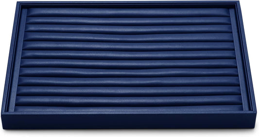 Oirlv Elegant Blue Ring Organizer Tray Stackable Jewelry Trays Jewelry Drawer Organizer Ring Earring Storage