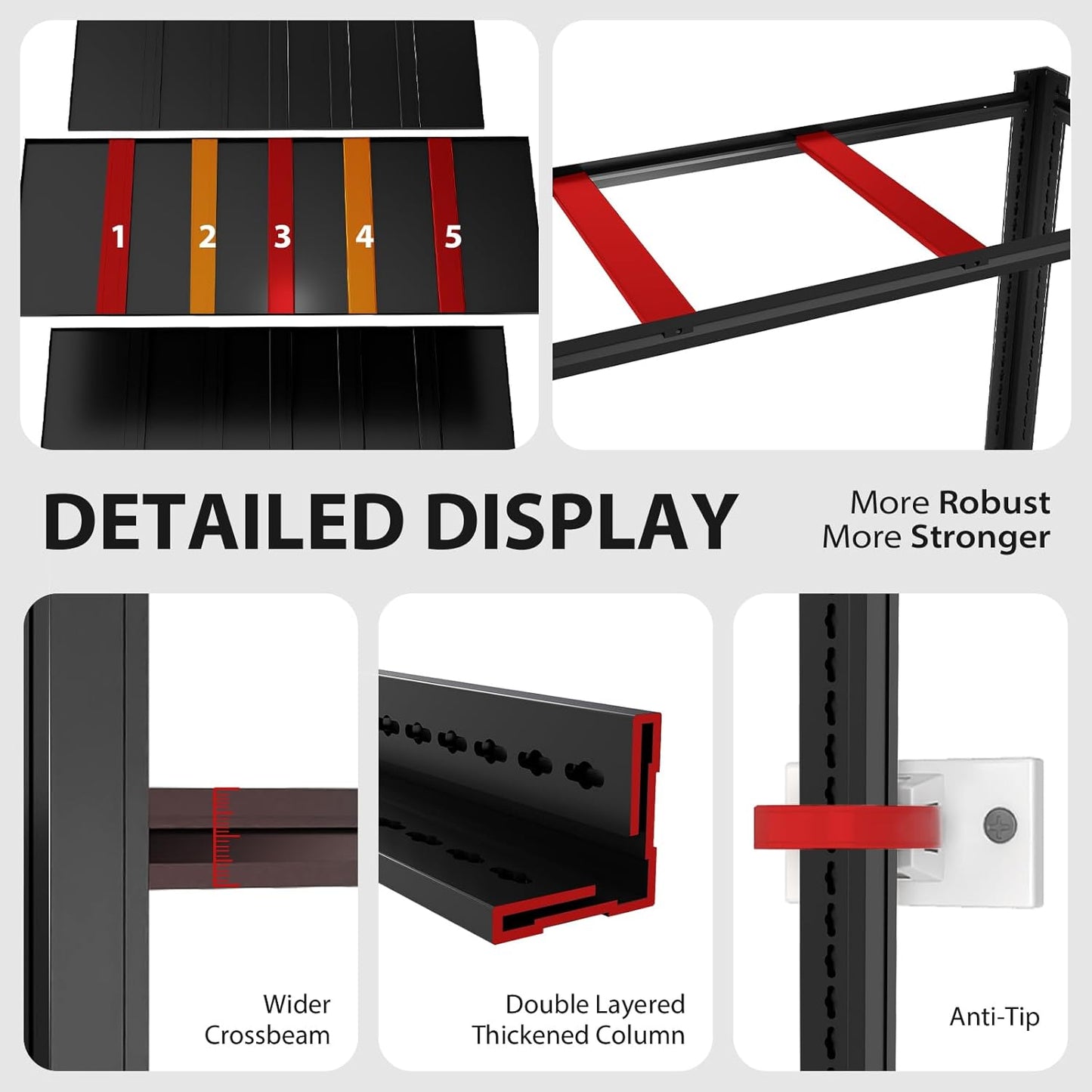 Heavy Duty Storage Shelves Unit, Adjustable Metal Garage Shelving,3500LBS Garage Storage Industrial Shelves,Storage Racks,Steel Shelf Suitable for Shop,Warehouse,Basement