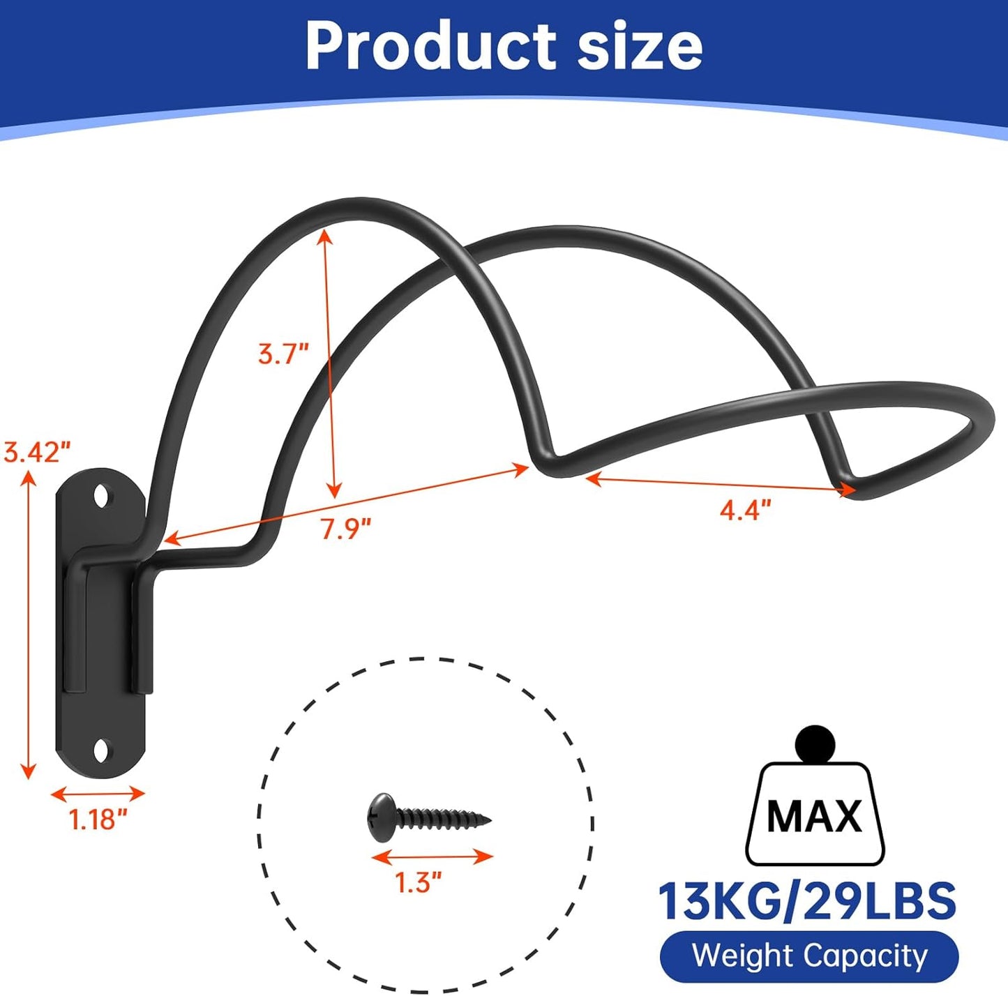 2-Pack Wall-Mounted Multi-Purpose Helmet Storage Display Rack - Durable Metal Hanger Hook for Equestrian, Motorcycle, Baseball, Hockey, Rugby & Electronic Helmets | Heavy-Duty Construction with Screws