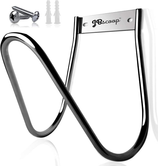 JBscoop Garden Hose Holder Stainless Steel Small Wall Mount Garden Hose Hook, Ideal for Water, Air, Hydraulic Hose, Ropes, Extension Cords Heavy Duty & Rust Proof Large Set of 1