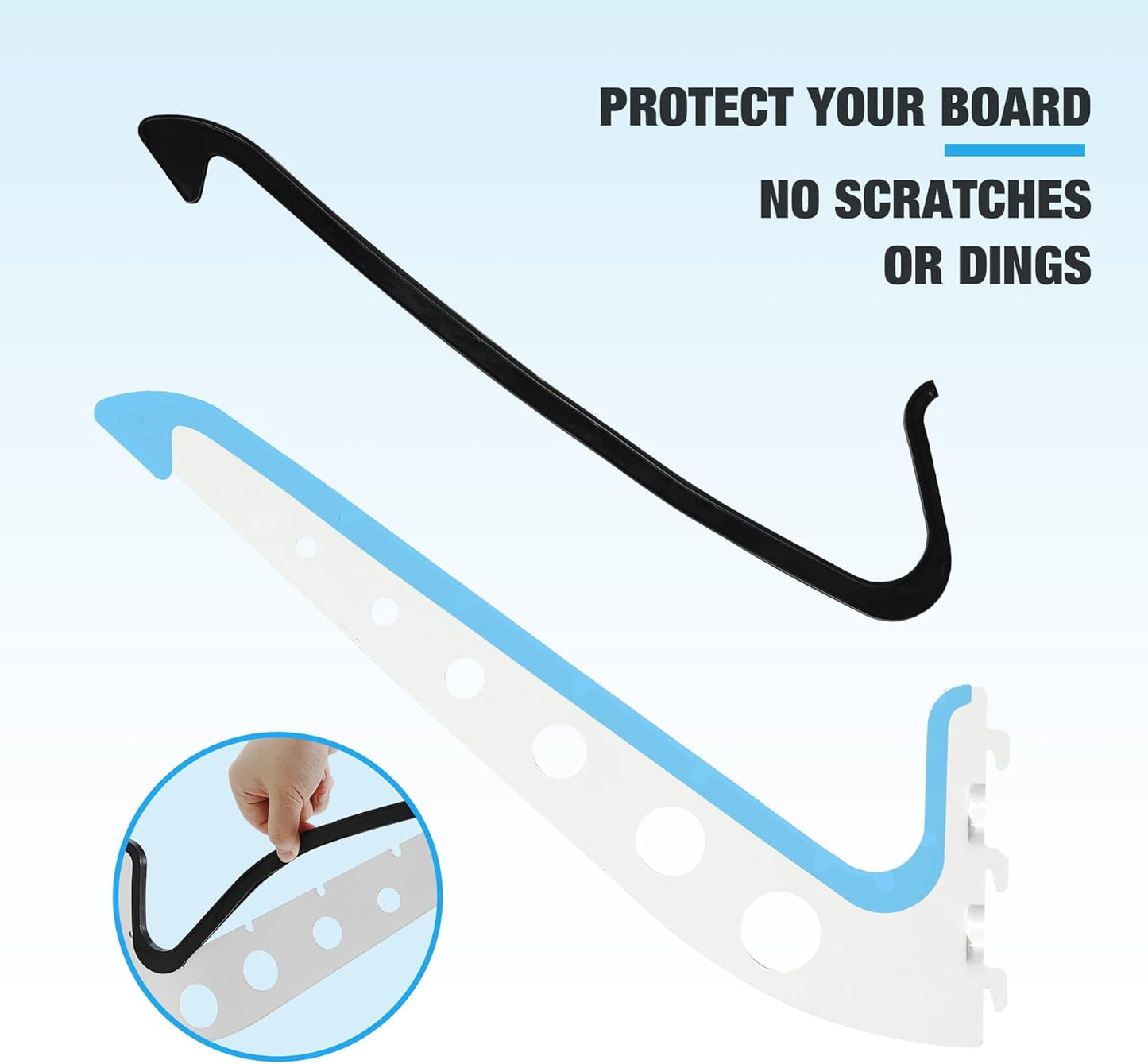 6 Board Surf Rack Wall Mount for Surfboard, Wakeboard, Snowboard Storage Adjustable Wall Hangers Boards Display