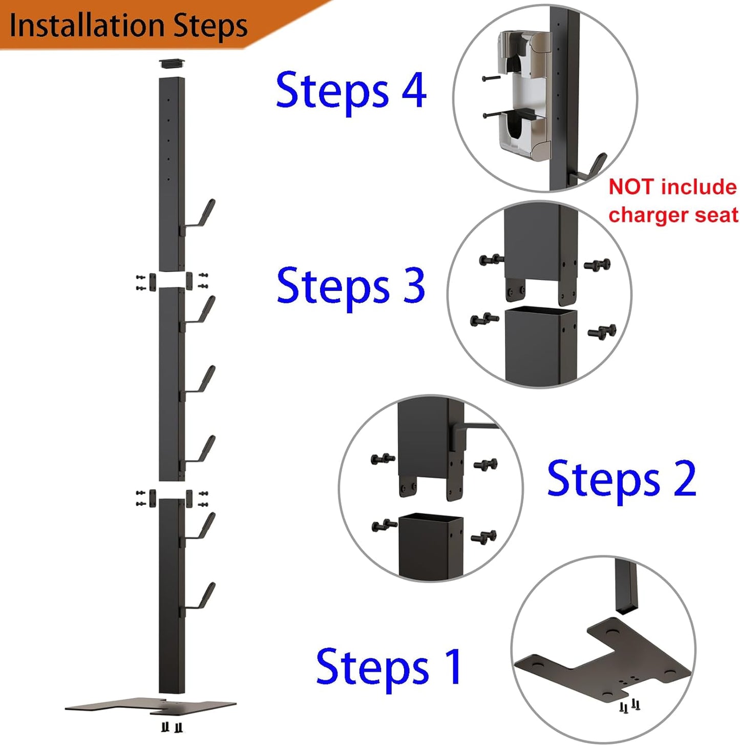 MOOPHY Vacuum Stand for Dyson V15 V12 V11 V10 V8 V7 V6, Stable Metal Storage Holder Standing Dock Station for Dyson Handheld Cordless Vacuum Cleaner & Accessories, 6 Hooks