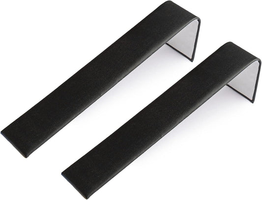 Novel Box 2 Pack Bracelet/Watch Ramp Black Leatherette 2x8.25x2 Inches - Slim and Sleek Ramps for Jewelry Display - Bracelet Holder Organizer Stand for Wedding, Selling & Personal Use