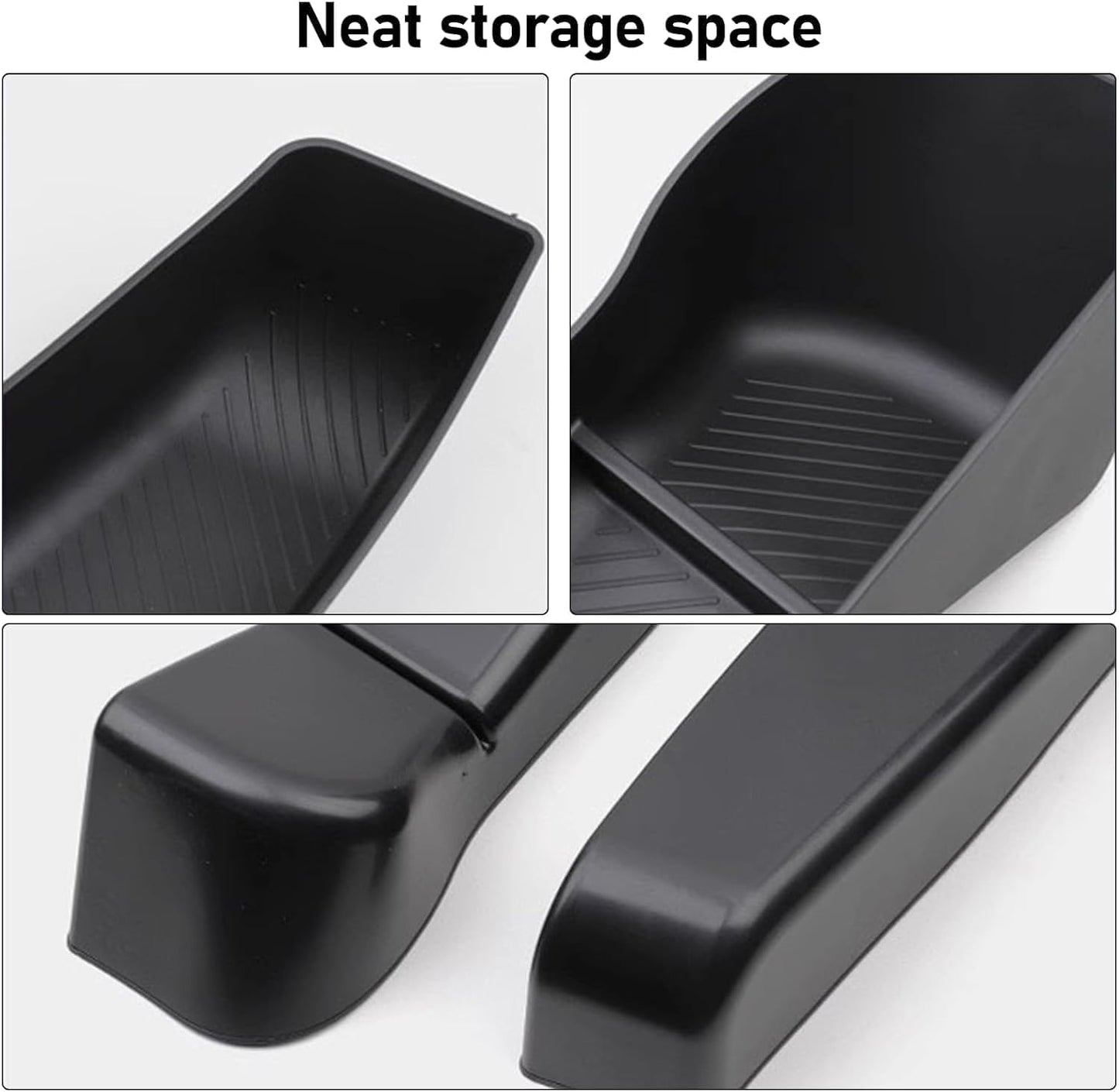 Yumzeco 2PCS Compatible 2021 2022 2023 2024 2025 2026 Tesla Model X Door Side Storage Box Tray, Front Row Door Side Organizer Tray for Tesla Model X Accessories 2021 2022 2023 2024 2025 2026