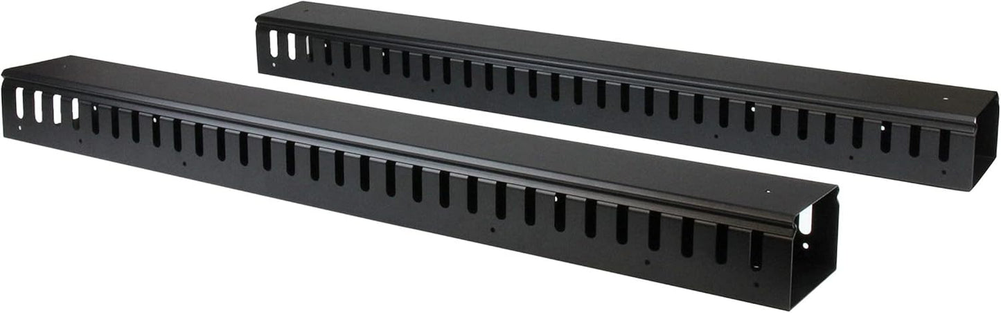 StarTech.com Vertical Cable Organizer with Finger Ducts - Vertical Cable Management Panel - Rack-Mount Cable Raceway - 40U - 6 ft (CMVER40UF)