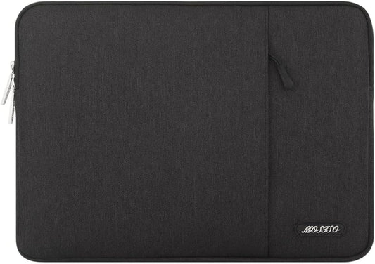 MOSISO Laptop Case 17.3 inch, 17-17.3 inch Laptop Sleeve Compatible with Dell, HP, Lenovo, Asus, Acer, Alienware, Polyester Vertical Computer Sleeve Bag with Pocket, Black