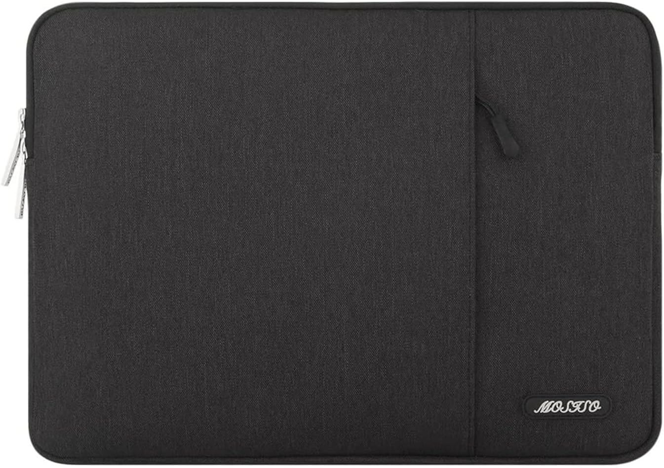MOSISO Laptop Case 12.3 inch, 11.6-12.3 inch Laptop Sleeve Compatible with MacBook Air 11.6, Acer HP Dell Lenovo Samsung, Surface Pro, Polyester Vertical Computer Sleeve Bag with Pocket, Black