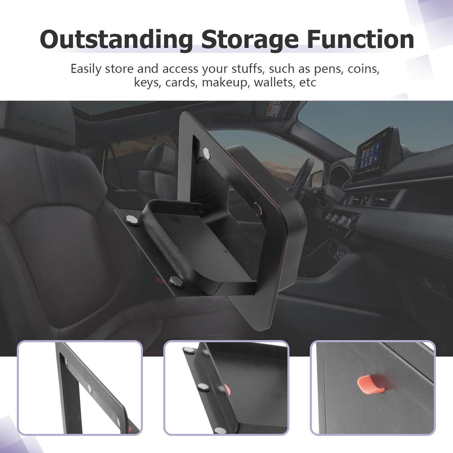 LUWU Center Console Hidden Box Organizer Compatible with 2023 2024 2025 Honda Pilot & 2024 2025 Ridgeline & 2024 2025 2026 Honda Passport Accessories Armrest Hidden Storage Box Secret Compartment Box