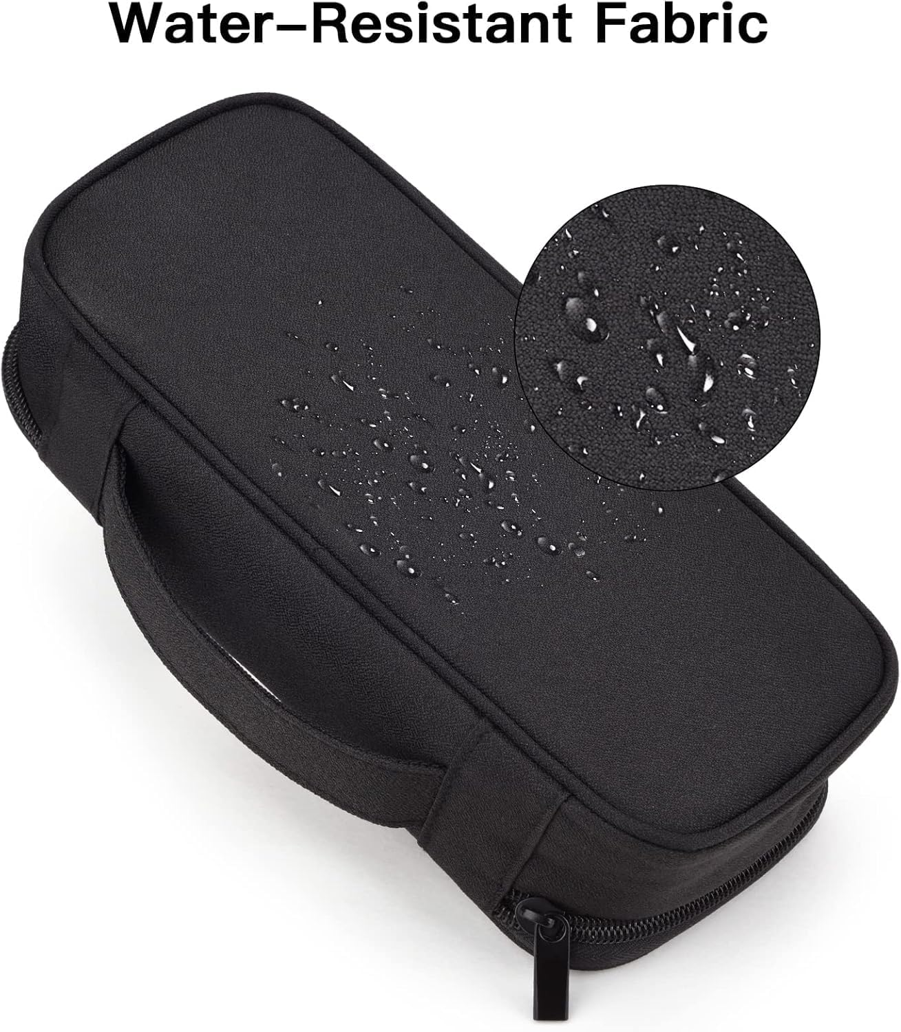 Cable Organizer Bag, Electronic Organizer Travel Case for Charger & Cords, Travel Accessories, Portable Power Bank (Black)