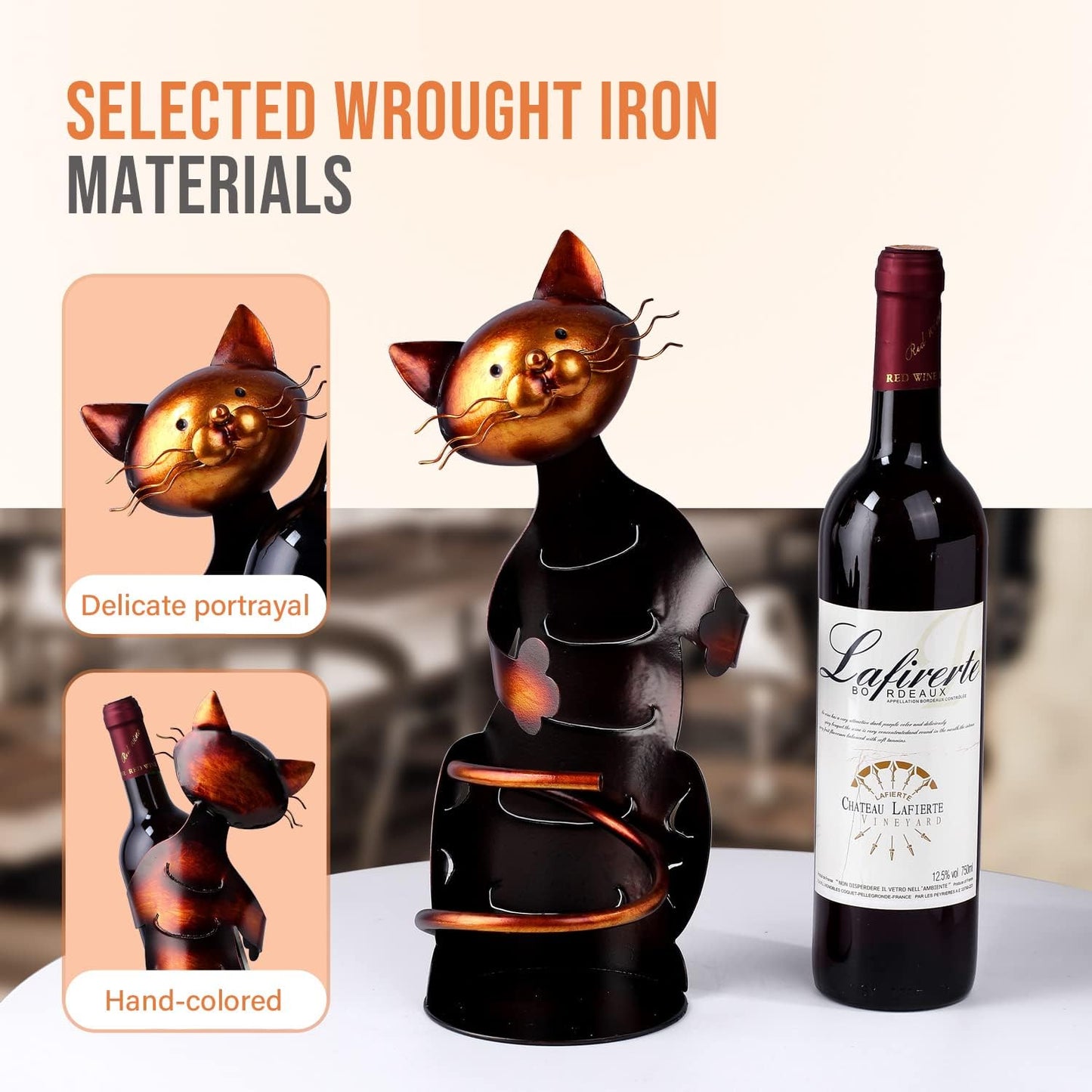 Cat Decor Wine Holder Wine Rack Wine Bottle Holder Wine Cat,Gift for Halloween and Christmas,Cat Gifts for Cat Lovers………