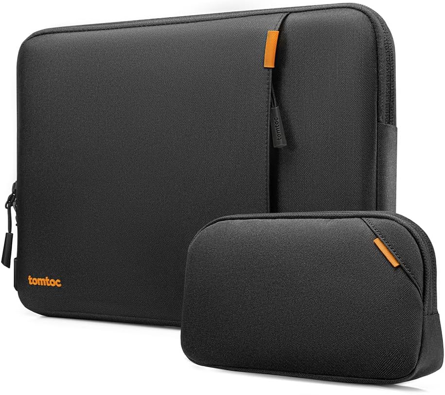 tomtoc 360 Protective Laptop Sleeve Set for 14-inch MacBook Pro M5/M4/M3/M2/M1 Pro/Max A3434 A3112 A3401 A3185 A2992 A2918 2025-2021, Water-Resistant MacBook Case Bag with Organized Accessory Pouch