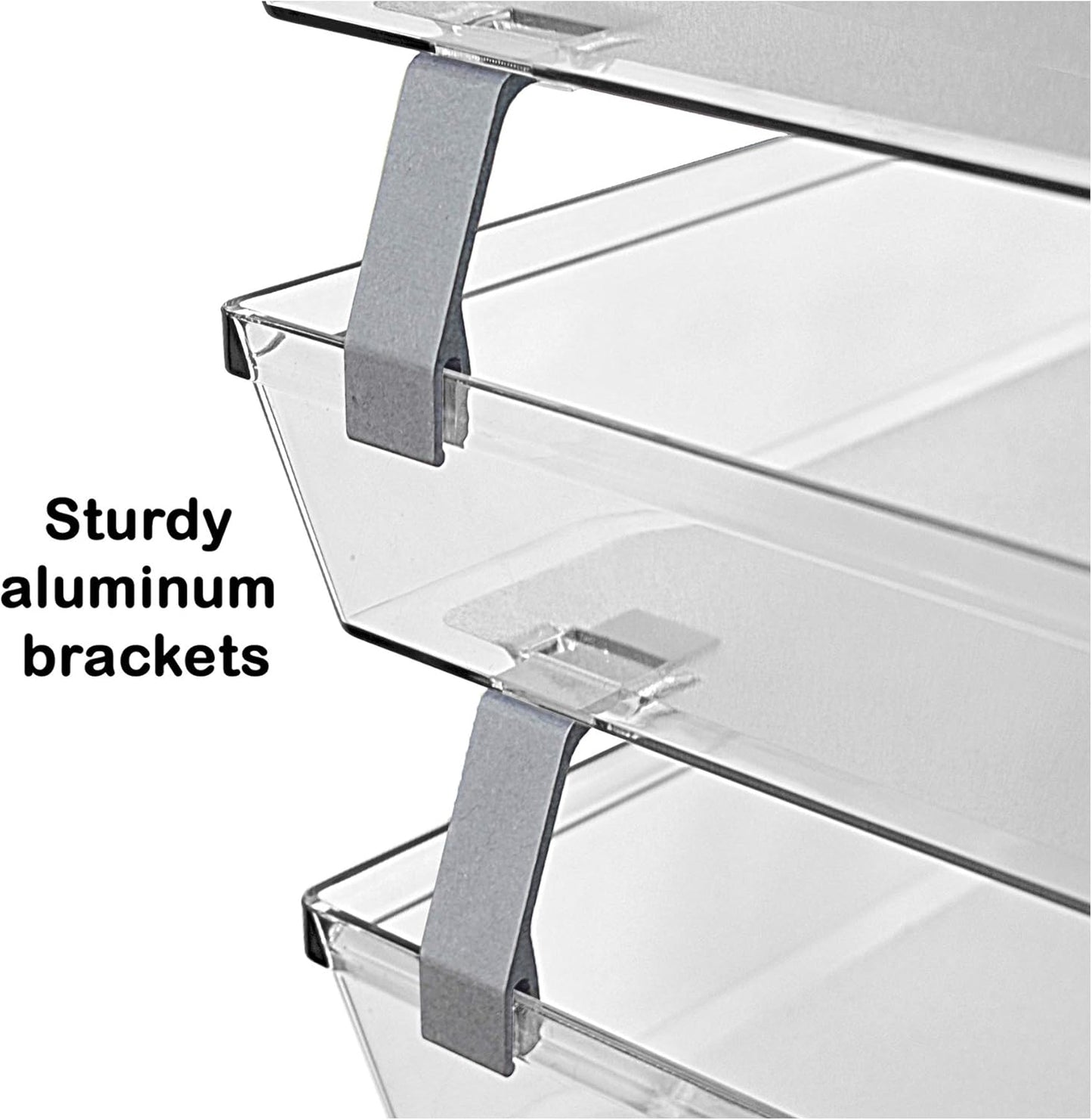 Acrimet Facility 3 Tier Letter Tray, Front Load, Letter Size/A4, Desktop File Organizer, Plastic (Clear Crystal Color)