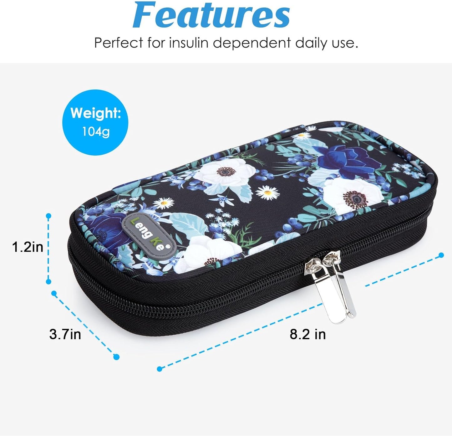 YOUSHARES Insulin Cooler Travel Case - Portable Refrigerated Medicine Case for Insulin Pen, Medication and Diabetic Supplies with 2 TSA Approved Ice Pack