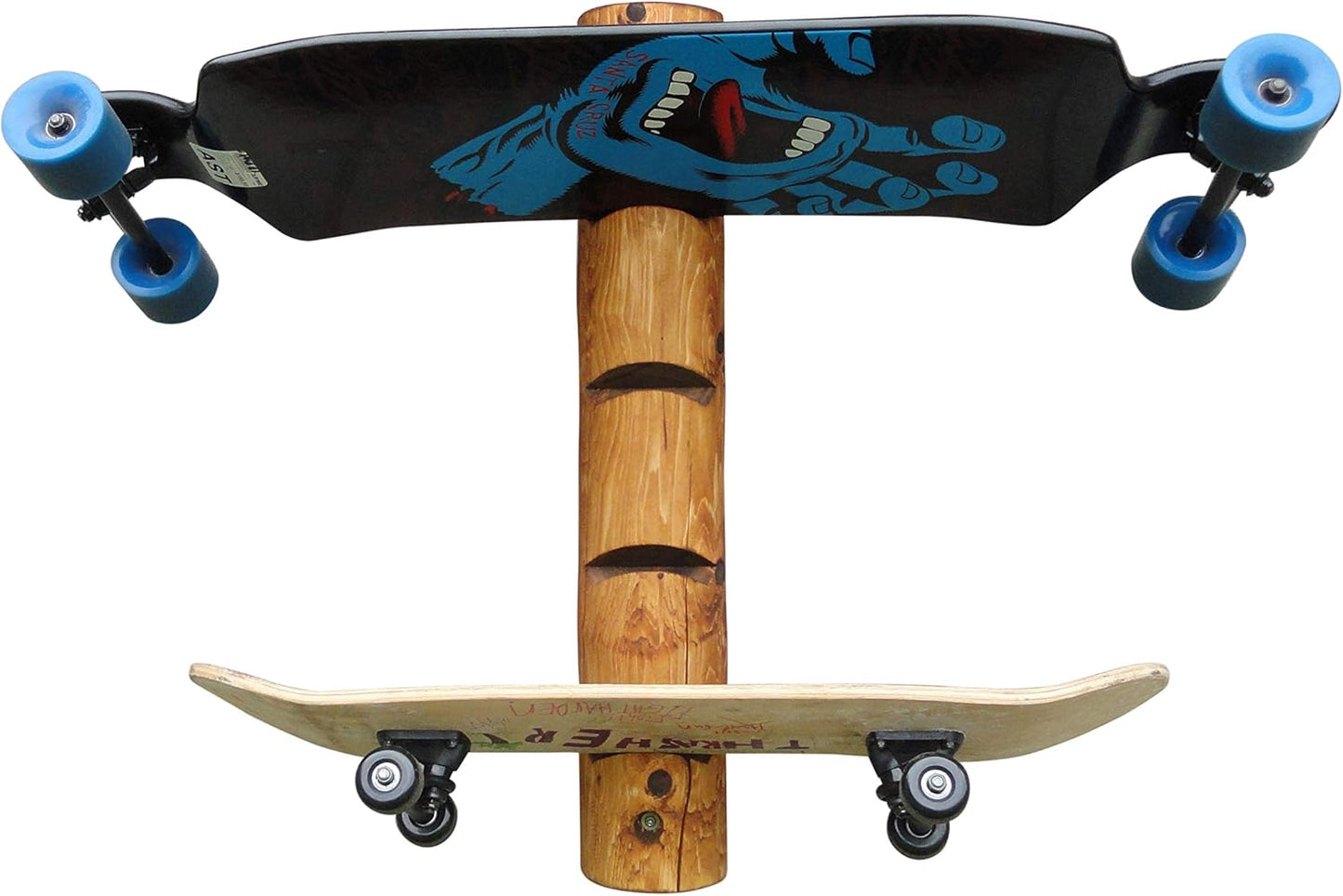 4-Place Longboards/Skateboard Log Rack, Vertical Snowboard Wall Mount, Indoor Longboard Skateboard Equipment Rack, Wakeboard Storage Racks, Longboard Holder Wall Mount for Garage